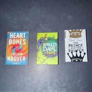 Mini Brands Heart Bones, The Twits, and The Prince and the Pauper Books